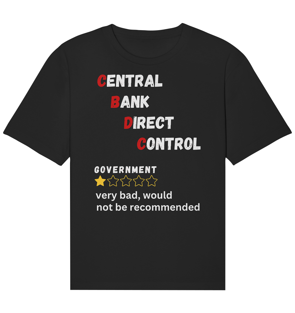 CENTRAL BANK DIRECT CONTROL - GOVERNMENT...not be recommended - STUDY BITCOIN  - Organic Relaxed Shirt