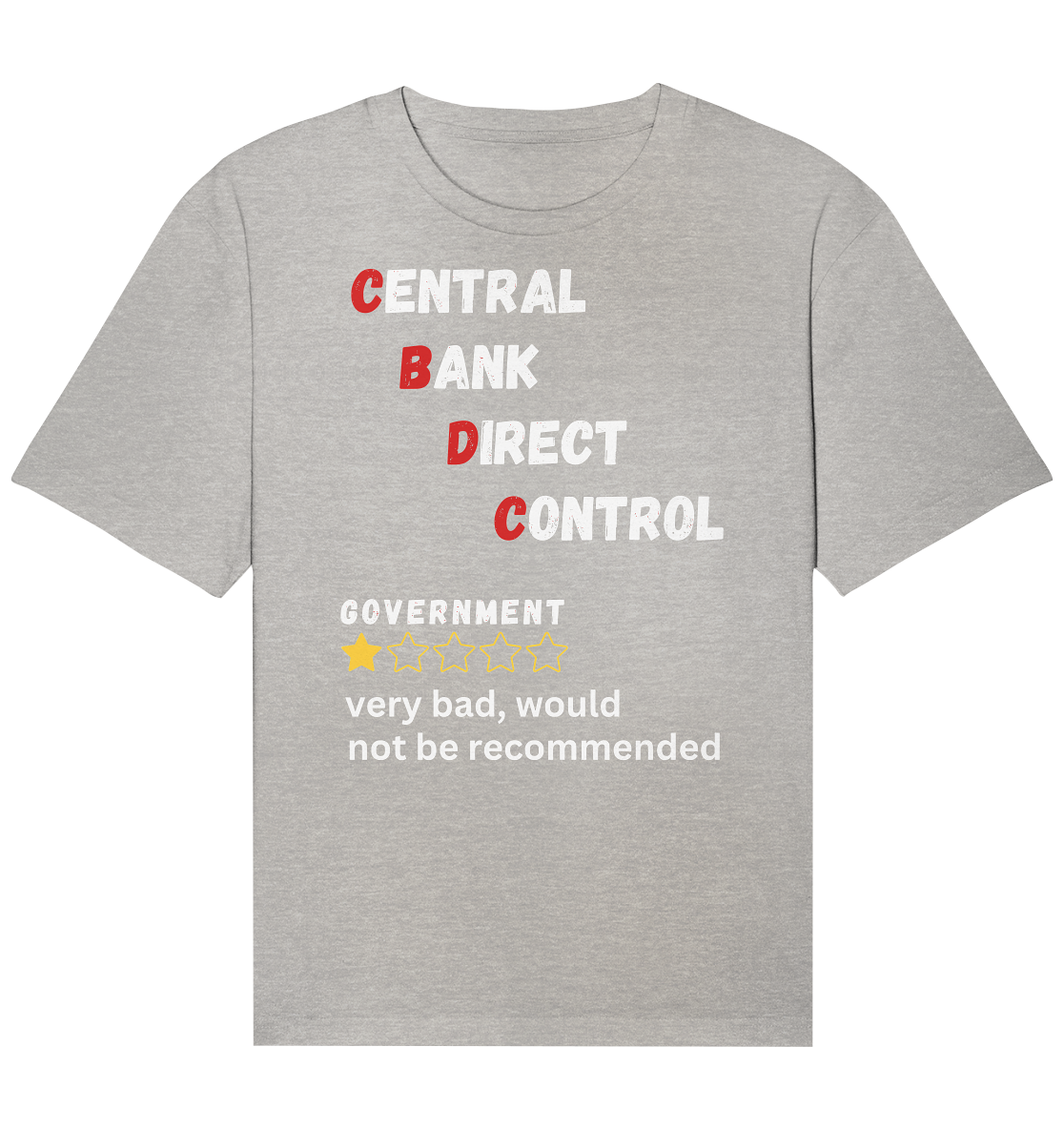 CENTRAL BANK DIRECT CONTROL - GOVERNMENT...not be recommended - STUDY BITCOIN  - Organic Relaxed Shirt