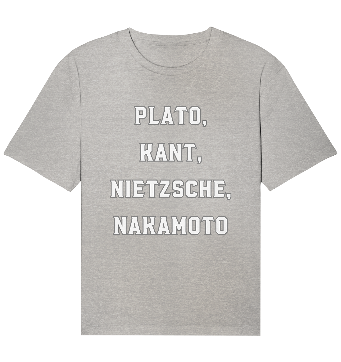 PLATO, KANT, NIETZSCHE, NAKANOTO - Organic Relaxed Shirt