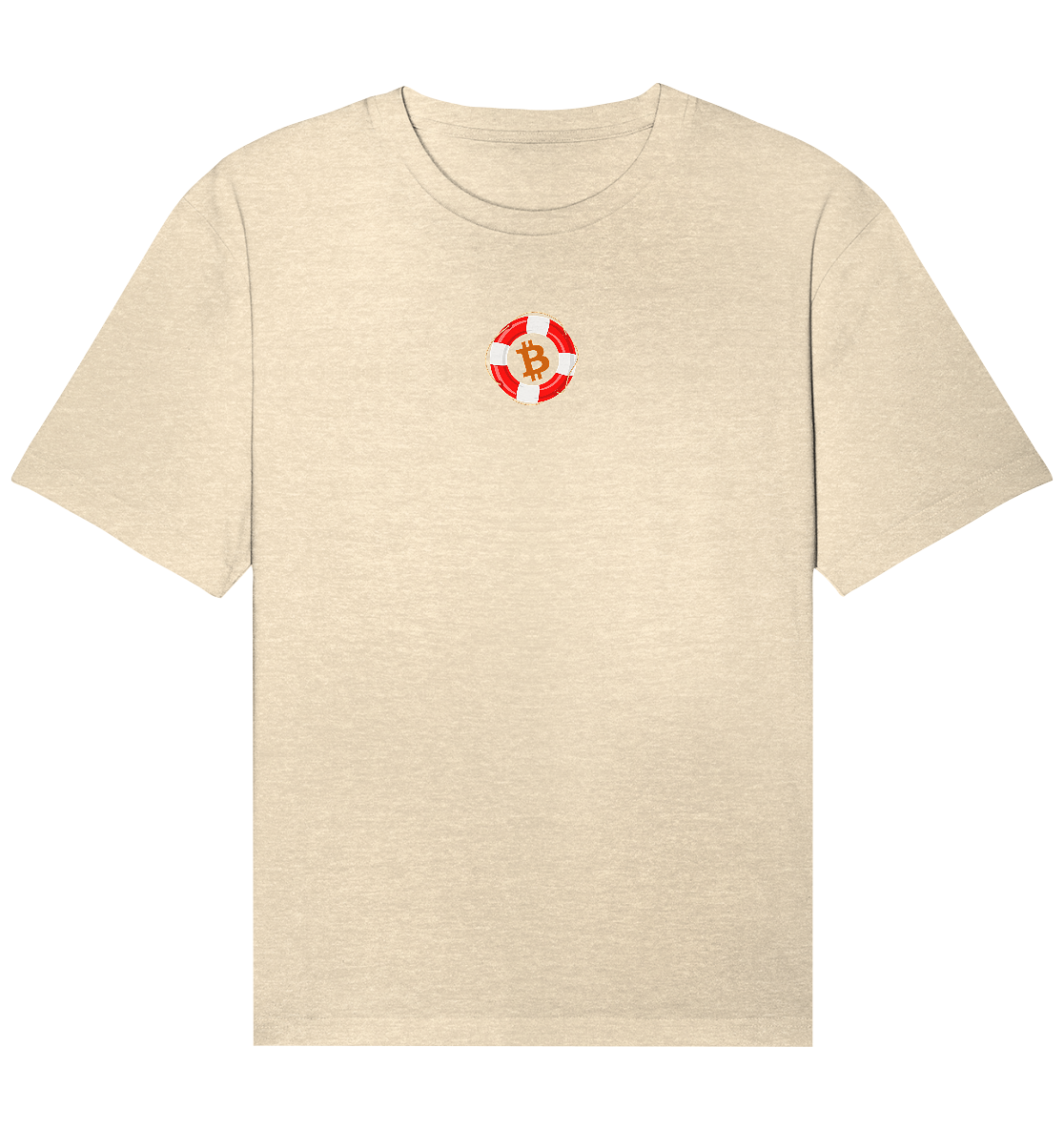 Minimalistisch Rettungsring Bitcoin - Organic Relaxed Shirt