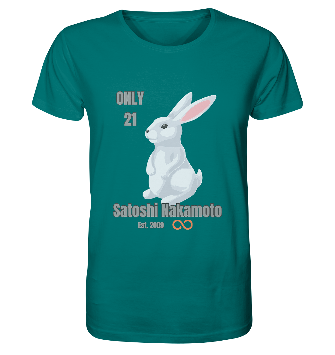 SATOSHI NAKAMOTO Est. 2009 (unendlich) - ONLY 21  - Organic Shirt