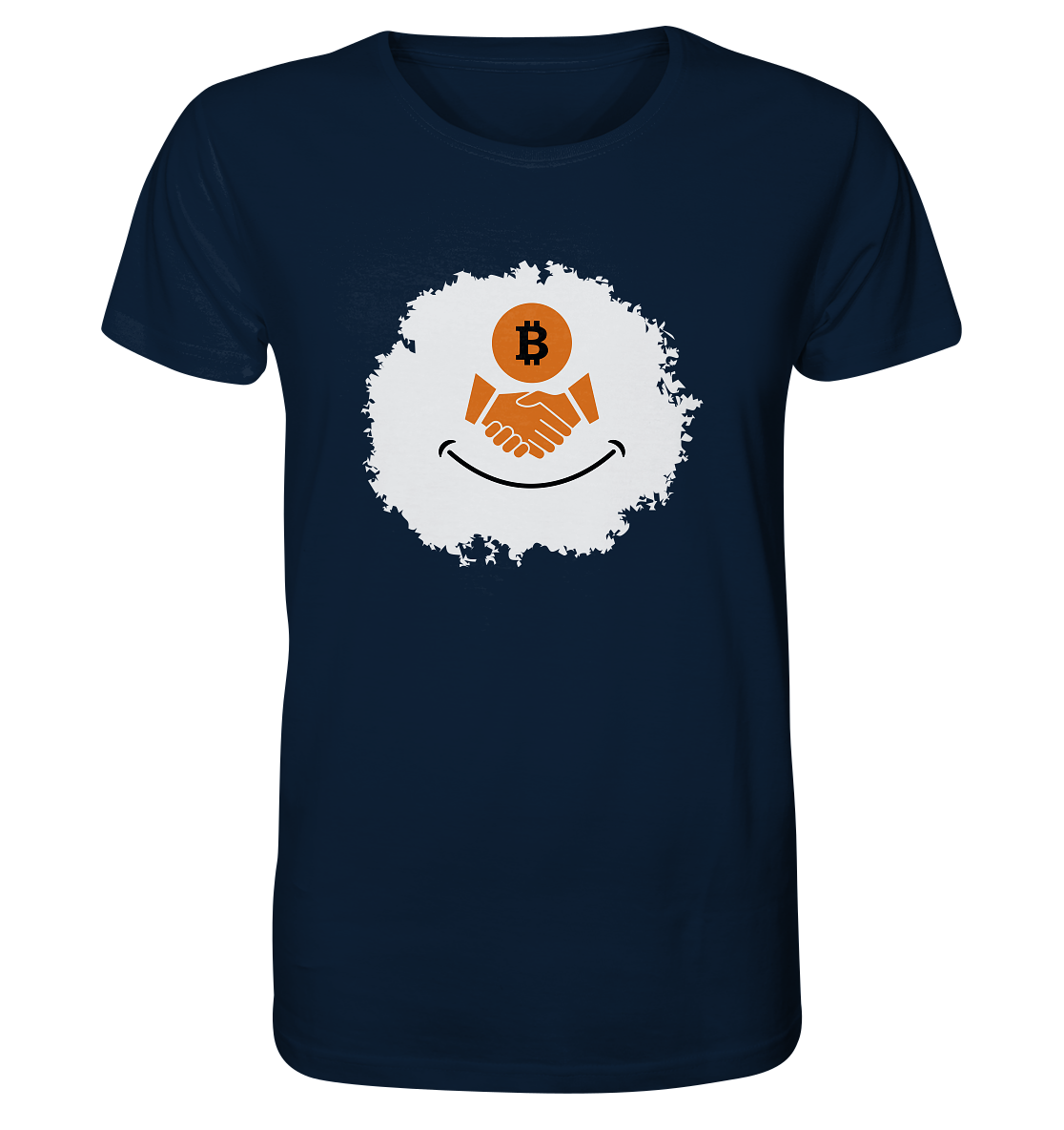 Bitcoin handshake Smiley - Organic Shirt