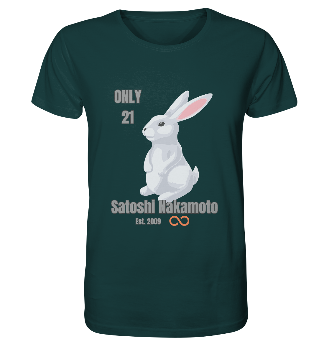 SATOSHI NAKAMOTO Est. 2009 (unendlich) - ONLY 21  - Organic Shirt