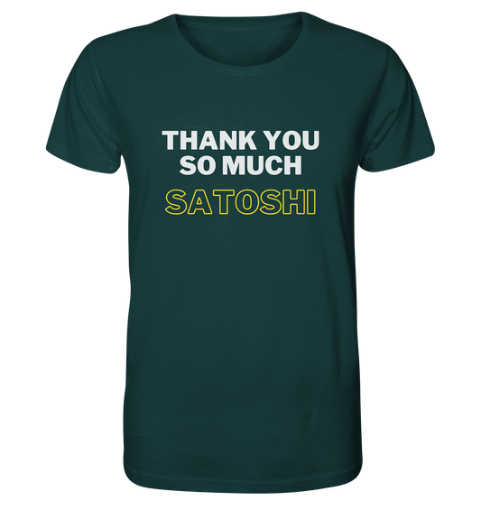 THANK YOU SO MUCH SATOSHI (weiss / gelb)  - Organic Shirt