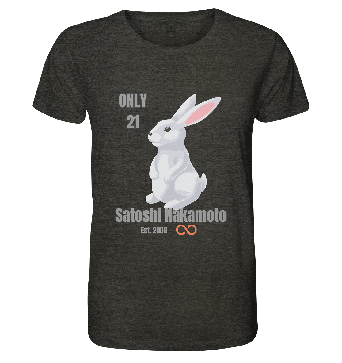 SATOSHI NAKAMOTO Est. 2009 (unendlich) - ONLY 21  - Organic Shirt