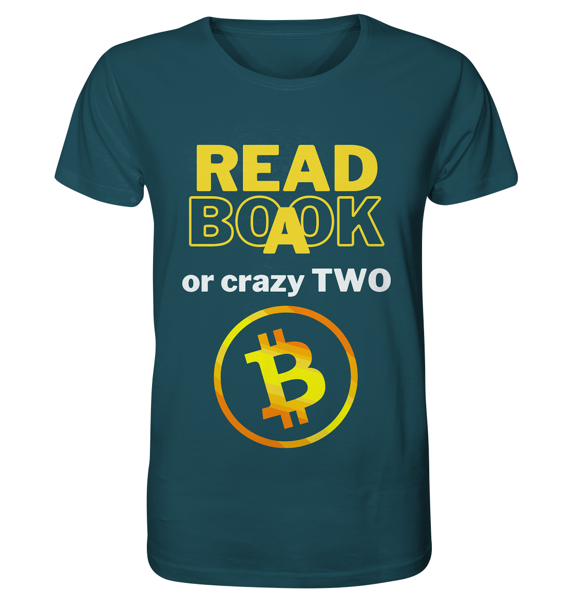 READ A BOOK or CRAZY TWO - Variante "Book" im Hintergrund - Organic Shirt