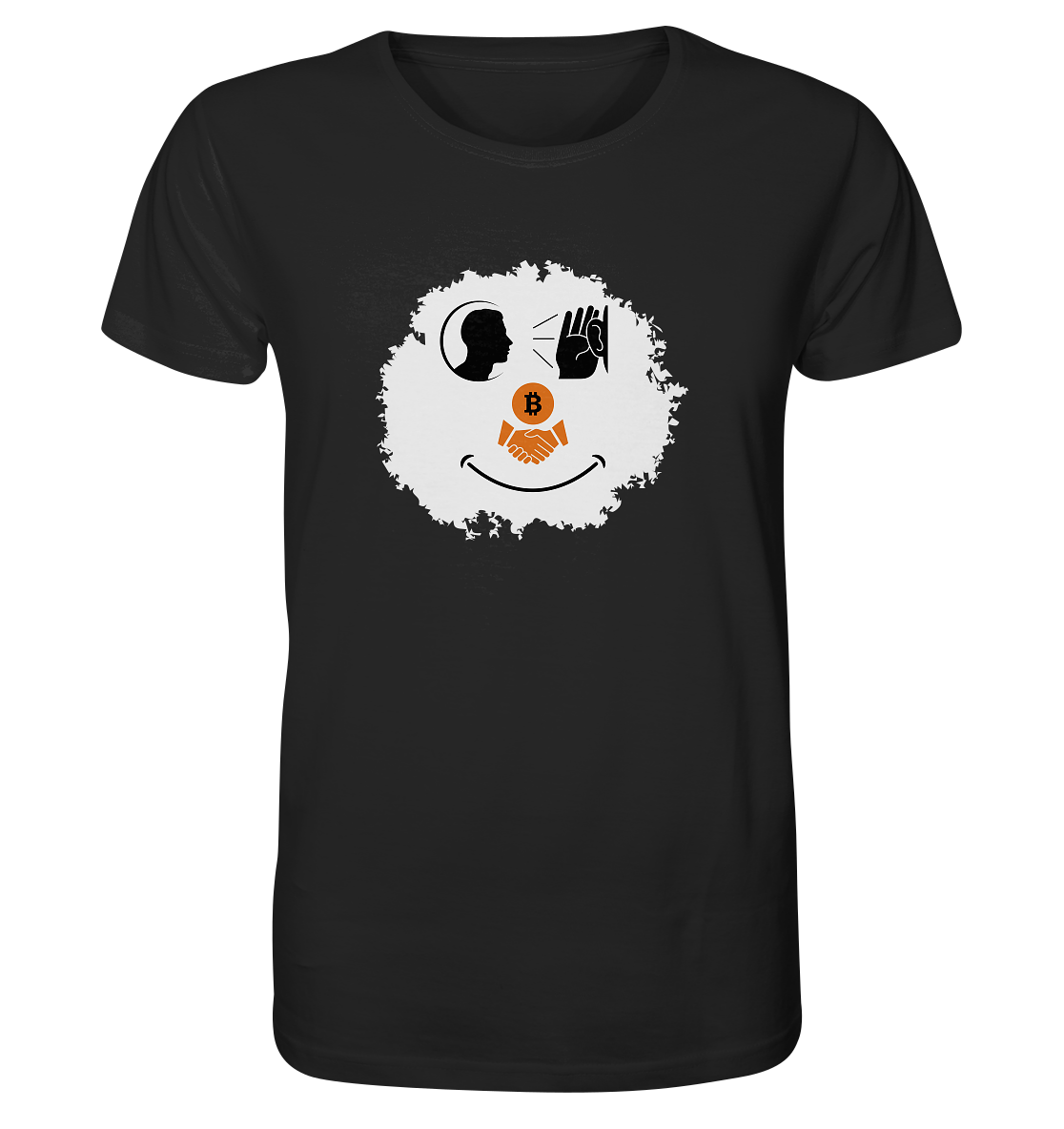 BITCOIN listen to handshake SMILEY - Organic Shirt