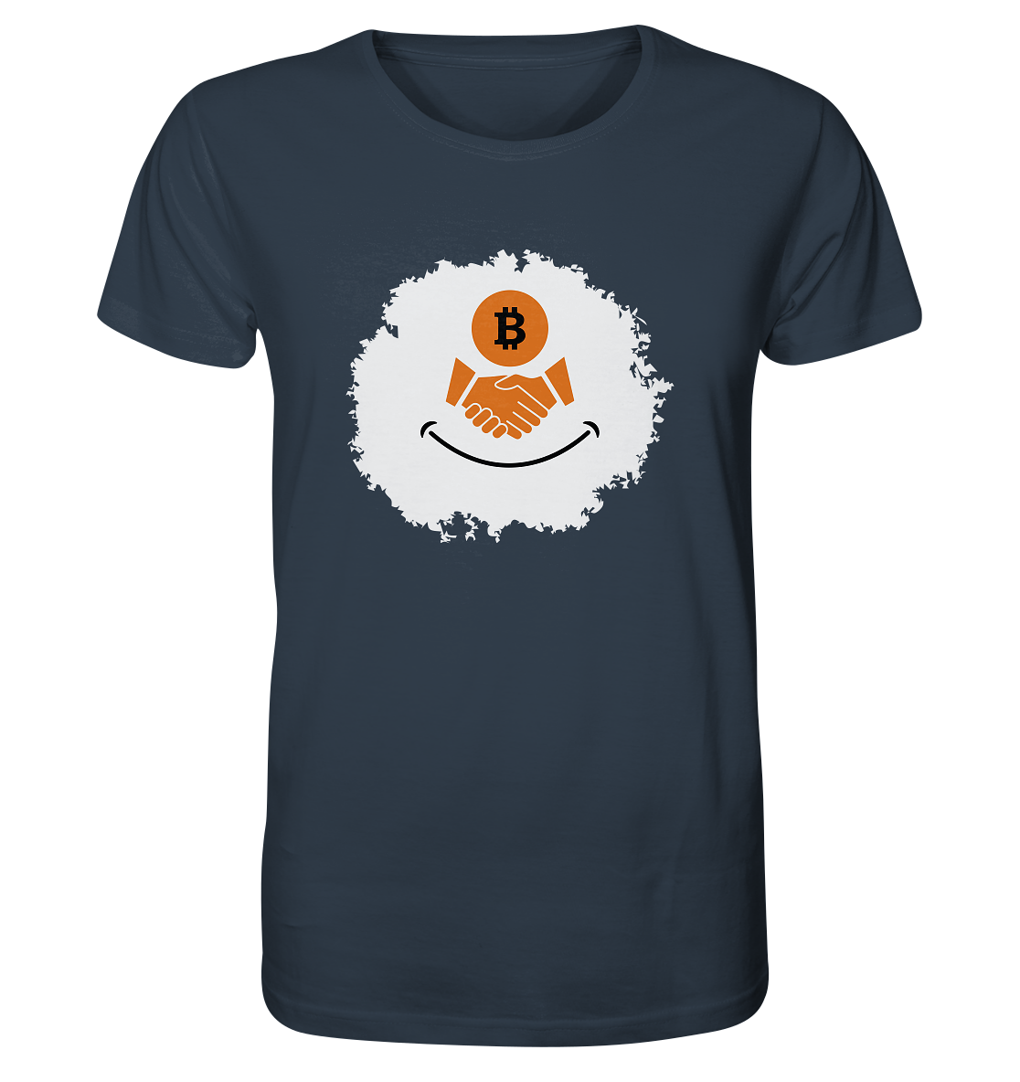 Bitcoin handshake Smiley - Organic Shirt