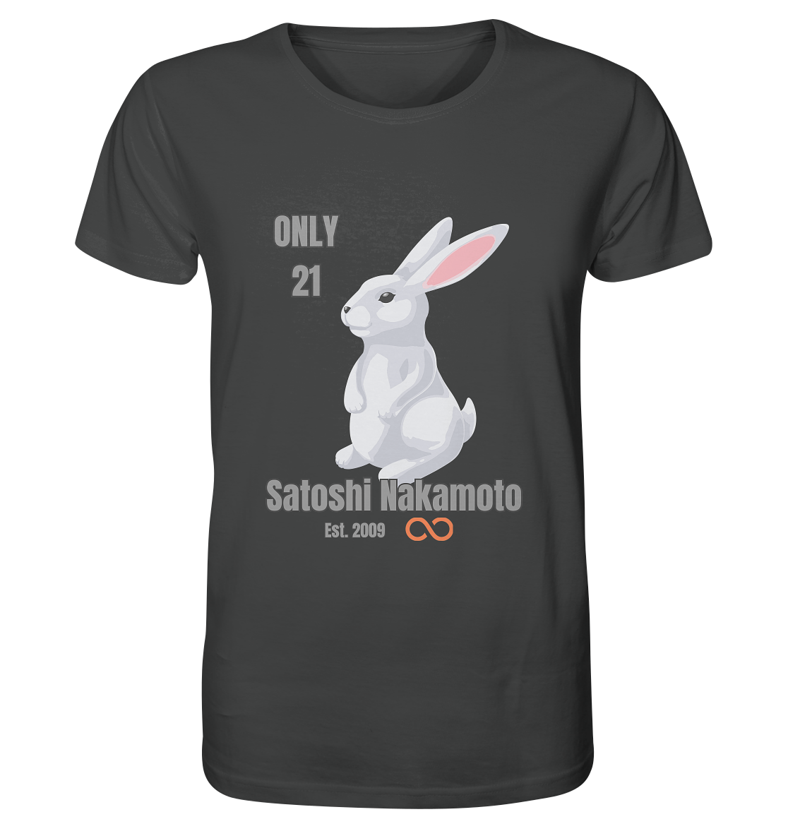 SATOSHI NAKAMOTO Est. 2009 (unendlich) - ONLY 21  - Organic Shirt