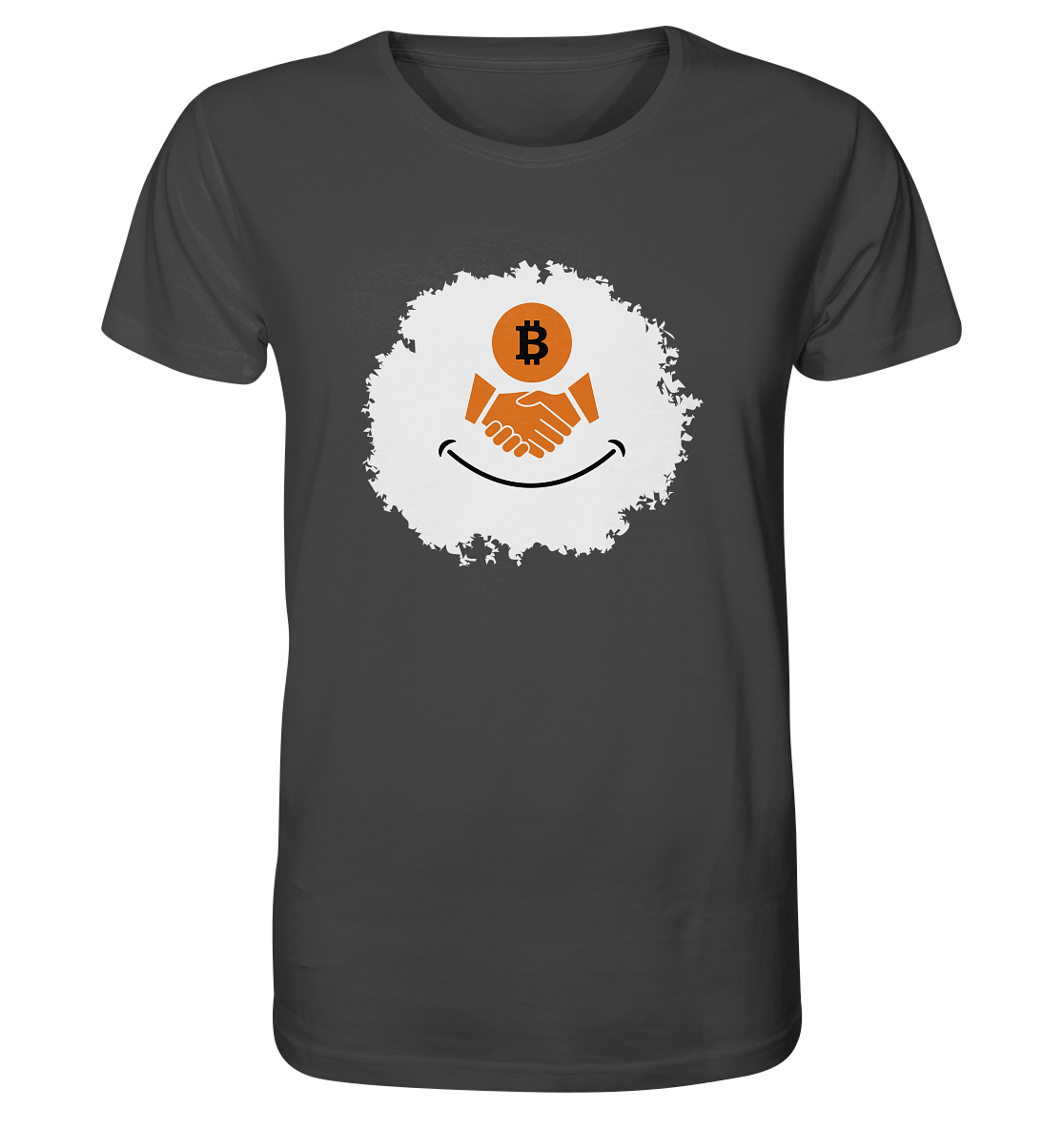 Bitcoin handshake Smiley - Organic Shirt