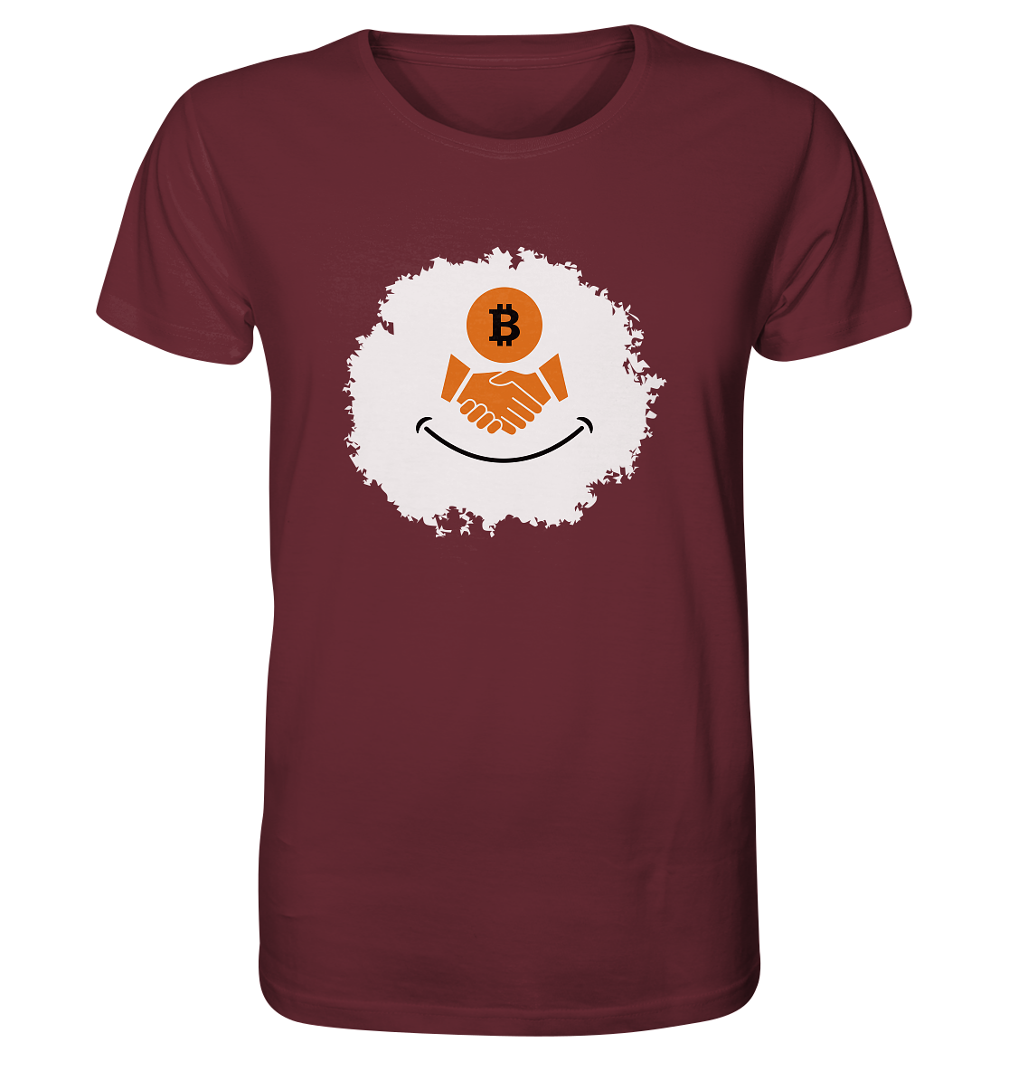 Bitcoin handshake Smiley - Organic Shirt