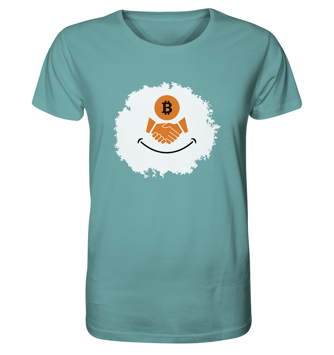 Bitcoin handshake Smiley - Organic Shirt