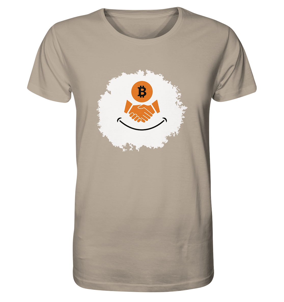 Bitcoin handshake Smiley - Organic Shirt