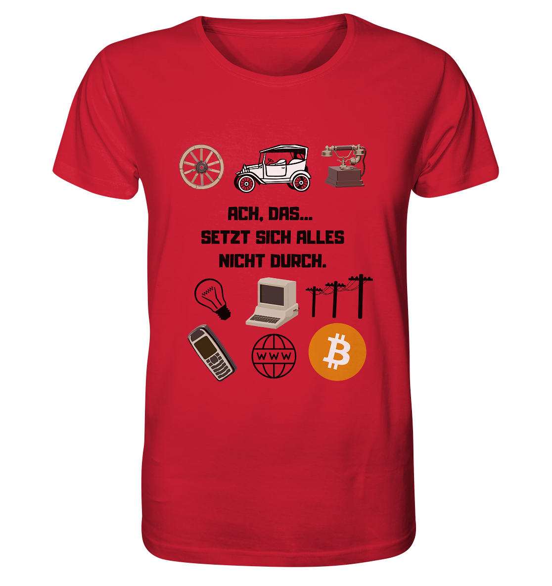 ACH, DAS SETZT SICH ALLES NICHT DURCH. (8 Grafiken, BTC Symbol) - Organic Shirt