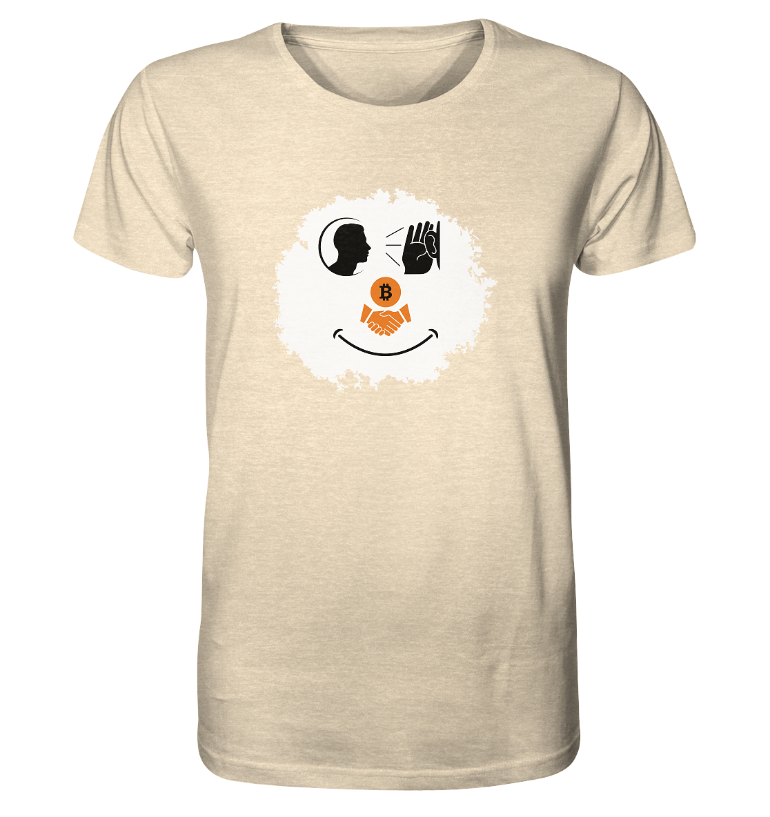 BITCOIN listen to handshake SMILEY - Organic Shirt