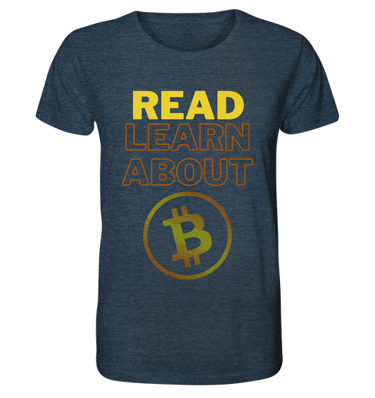 READ - LEARN ABOUT - BTC-Symbol - Organic Shirt (meliert)