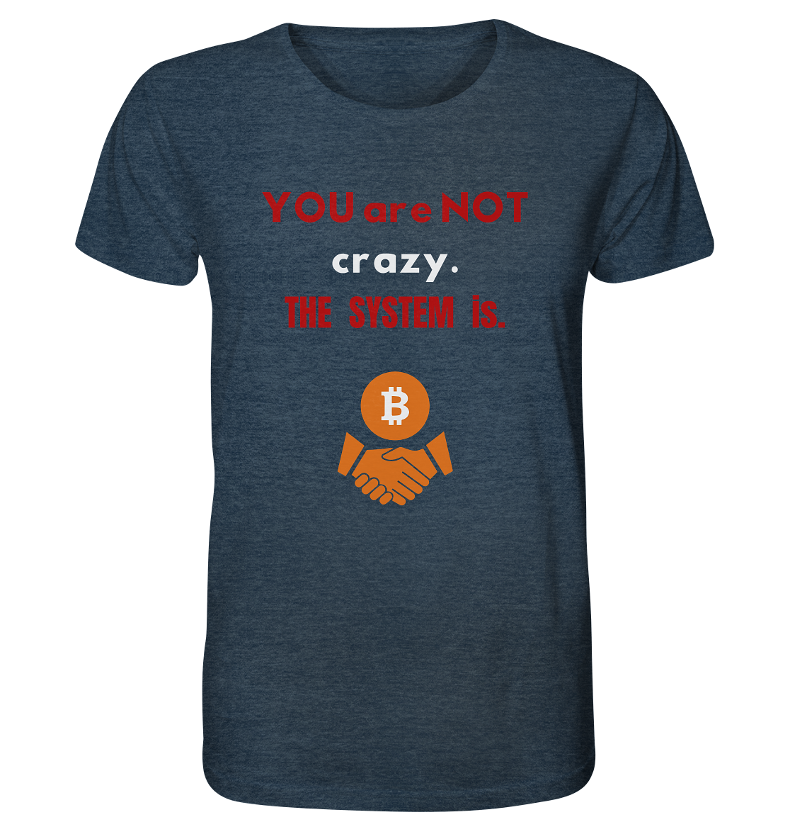 YOU are NOT crazy. THE SYSTEM is. - Organic Shirt (meliert)