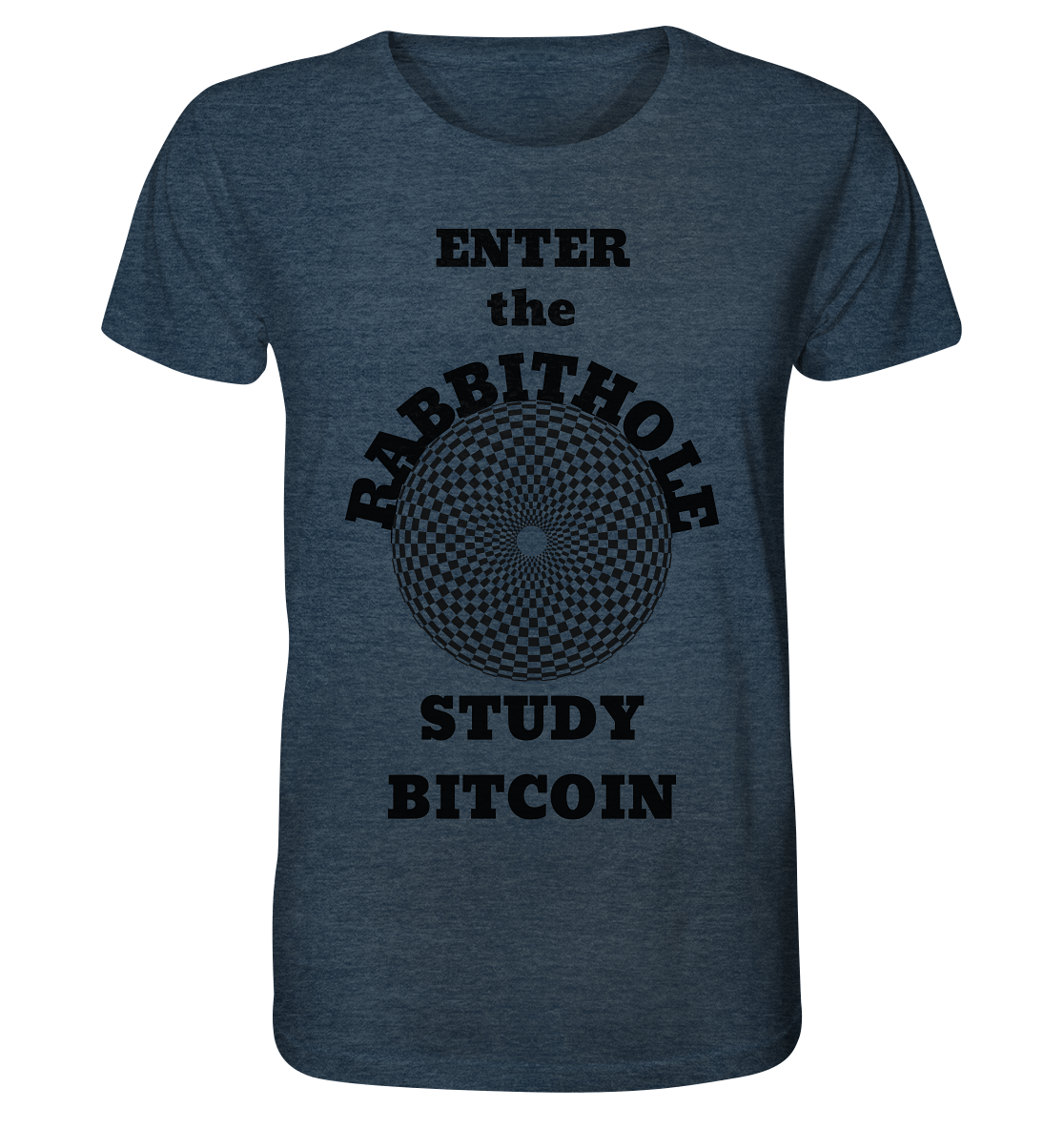 ENTER the RABBITHOLE - STUDY BITCOIN - Organic Shirt (meliert)