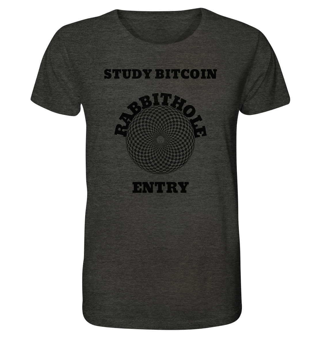 STUDY BITCOIN - RABBITHOLE ENTRY - Organic Shirt (meliert)