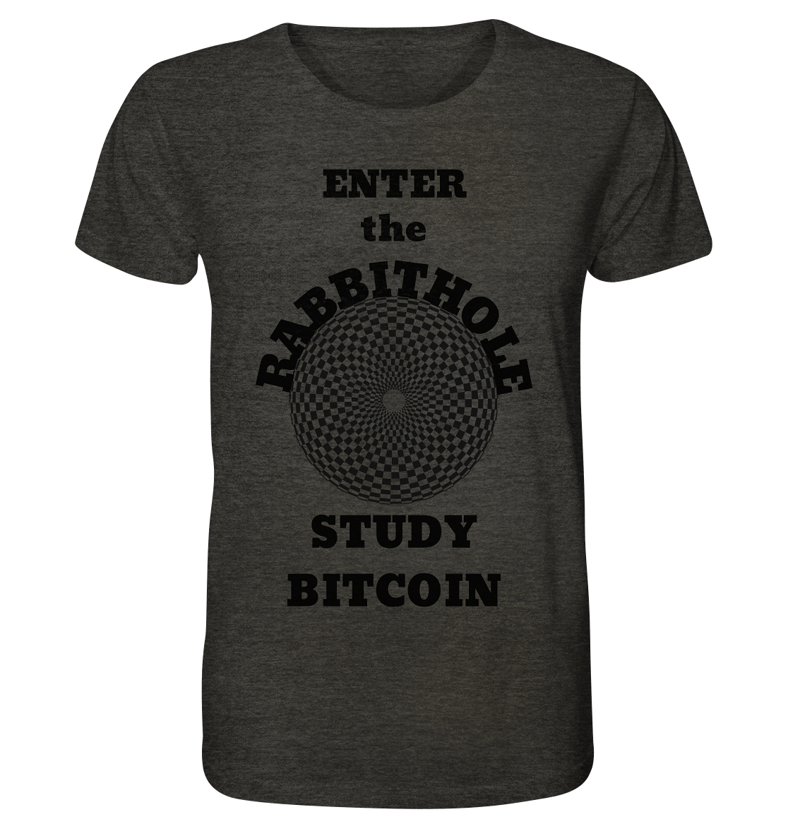 ENTER the RABBITHOLE - STUDY BITCOIN - Organic Shirt (meliert)