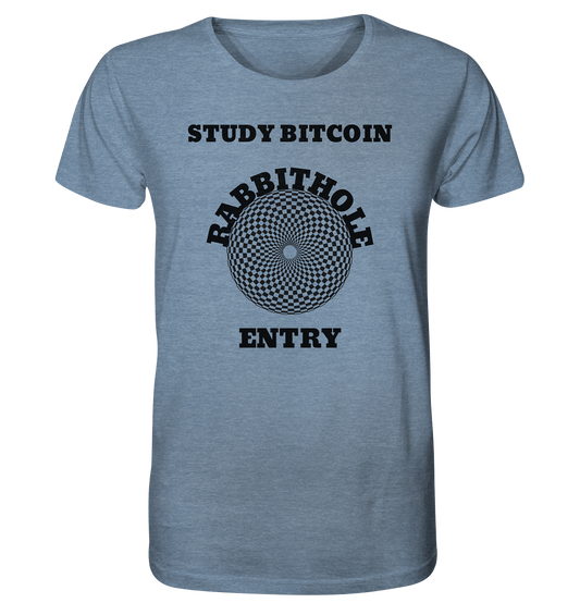 STUDY BITCOIN - RABBITHOLE ENTRY - Organic Shirt (meliert)