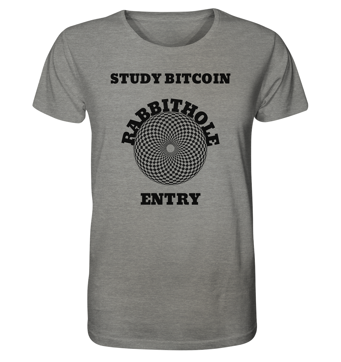 STUDY BITCOIN - RABBITHOLE ENTRY - Organic Shirt (meliert)