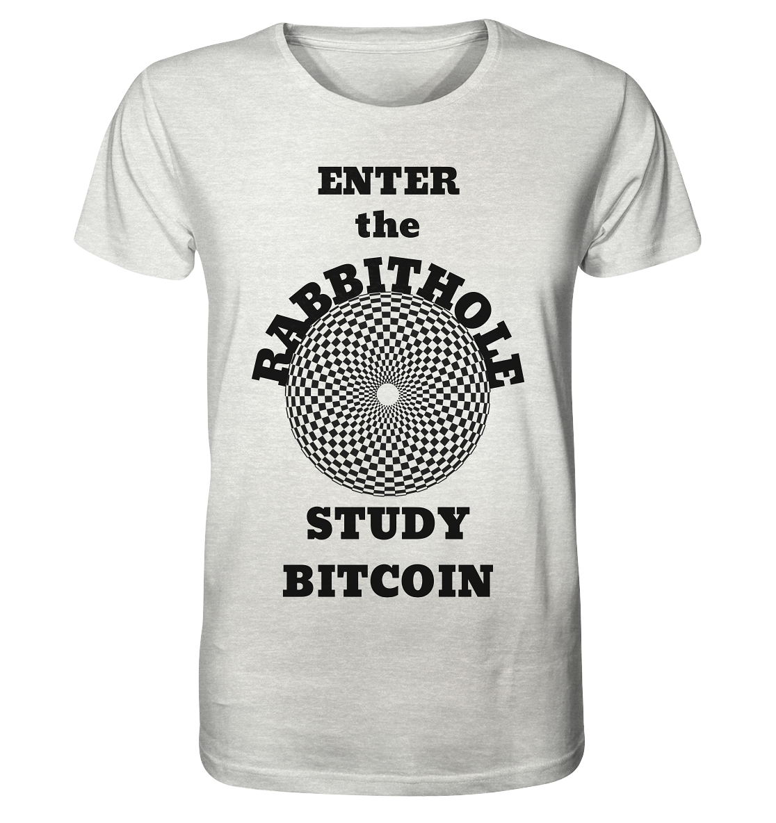 ENTER the RABBITHOLE - STUDY BITCOIN - Organic Shirt (meliert)