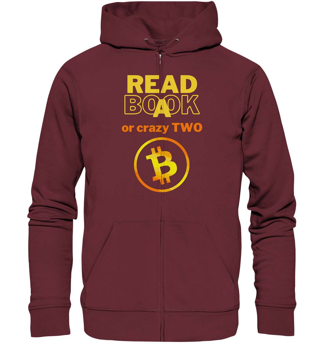 READ A BOOK or CRAZY TWO - (Variante crazy in orange) - Organic Zipper