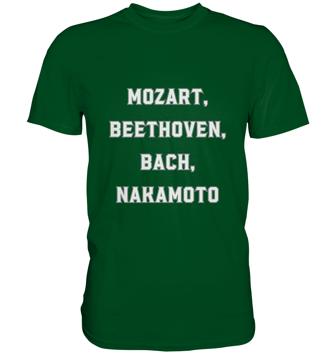 MOZART, BEETHOVEN, BACH, NAKAMOTO  - Premium Shirt