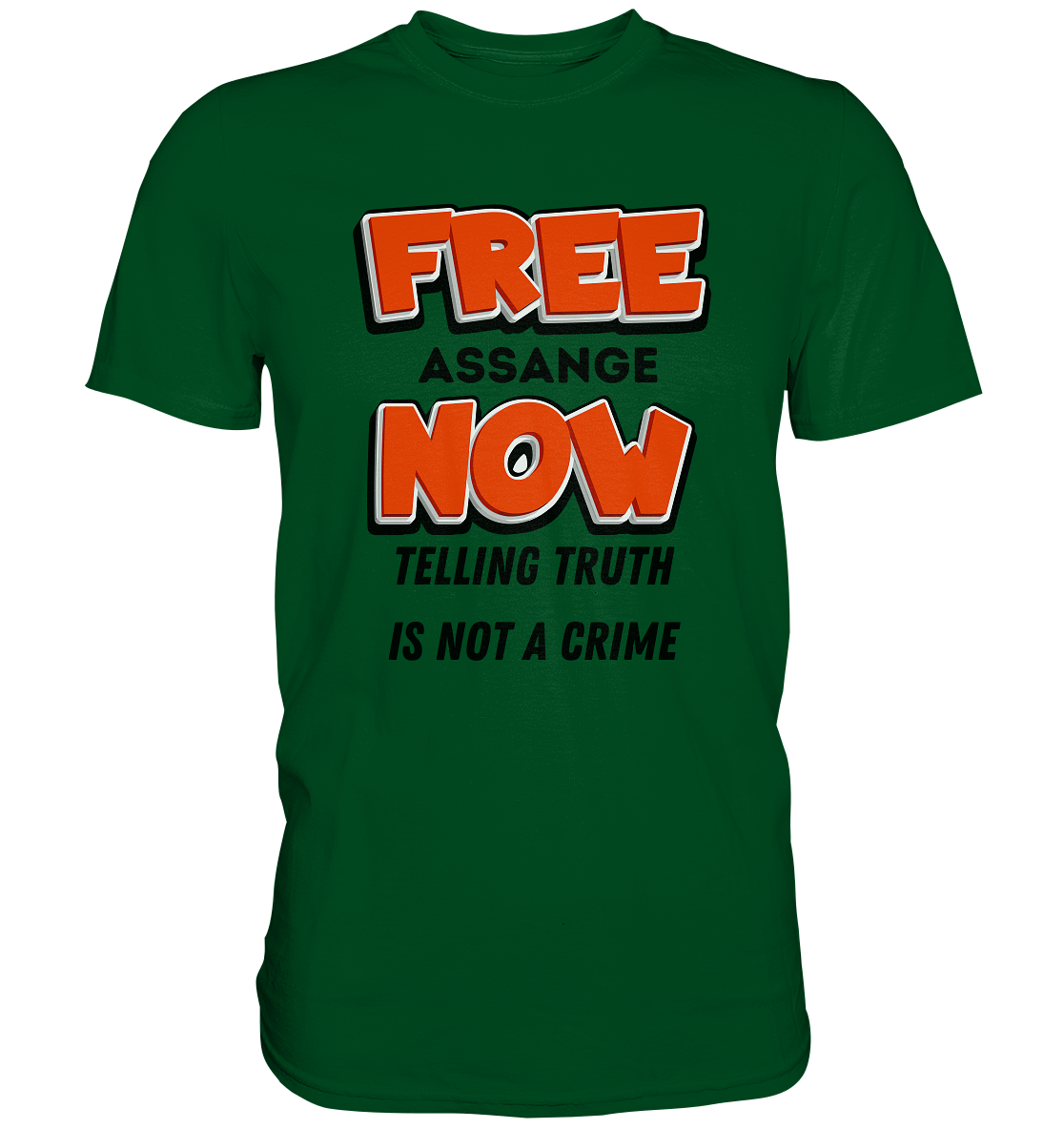 FREE ASSANGE NOW - TELLING TRUTH IS NOT A CRIME - Premium Shirt