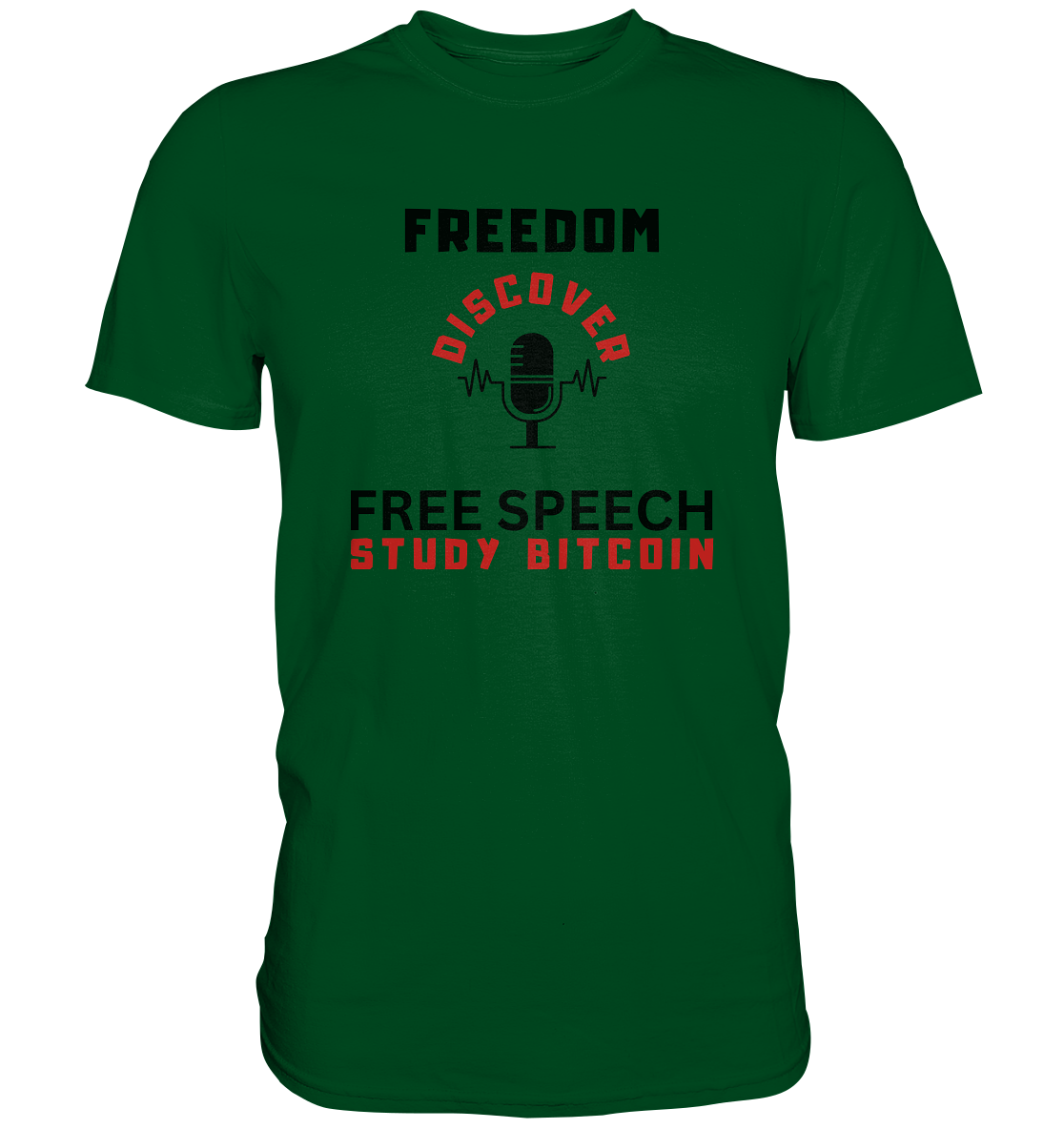 FREEDOM (Mikrofon) DISCOVER FREE SPEECH, STUDY BITCOIN   - Premium Shirt