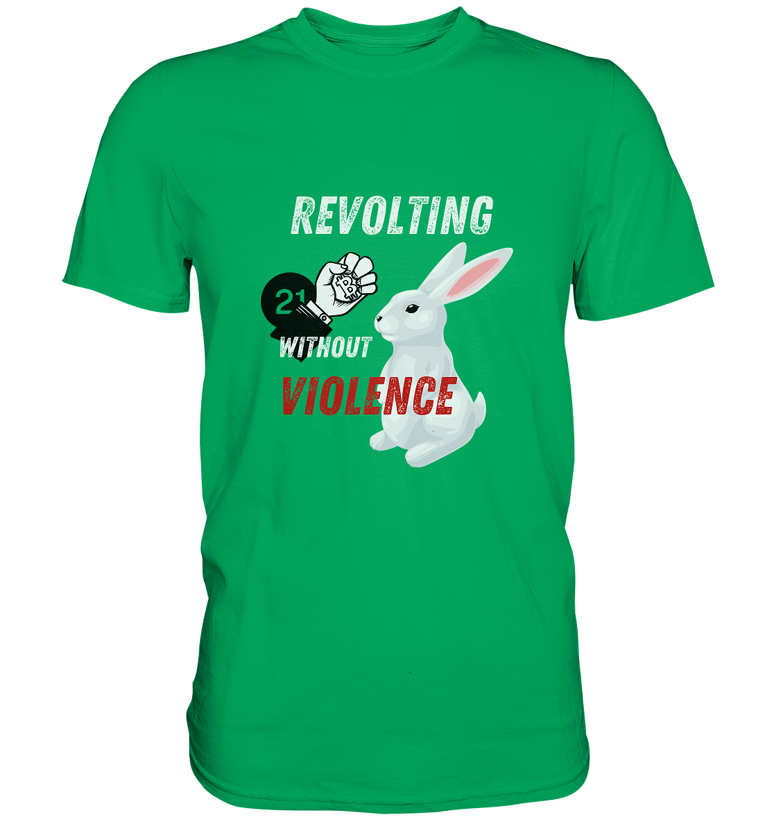 REVOLTING WITHOUT VIOLENCE - LADIES COLLECTION 21% automat. Rabatt bis zum Halving 2024  - Premium Shirt