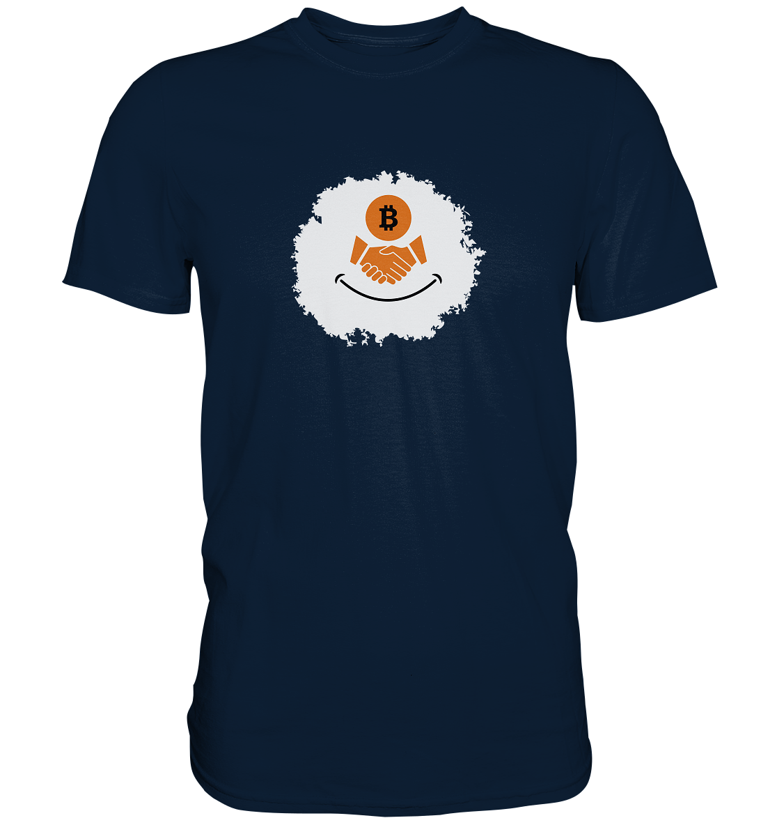 Smiley Bitcoin handshake - (Ladies Collection 21% Rabatt bis zum Halving 2024) - Premium Shirt