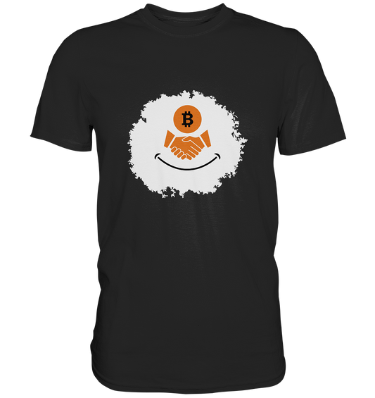 Bitcoin handshake Smiley - Premium Shirt