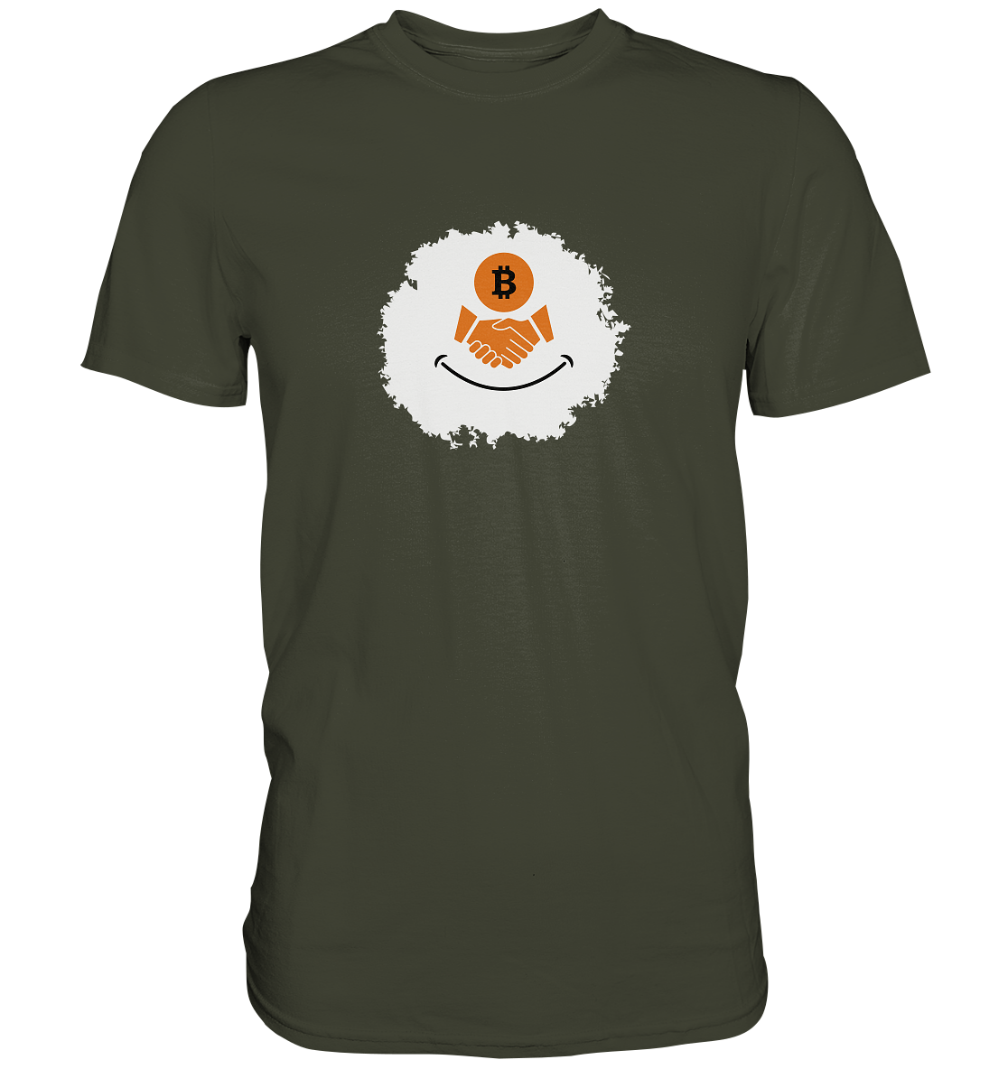 Smiley Bitcoin handshake - (Ladies Collection 21% Rabatt bis zum Halving 2024) - Premium Shirt