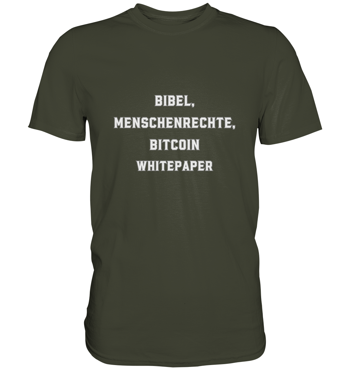 BIBEL, MENSCHENRECHTE, BITCOIN WHITEPAPER - Premium Shirt