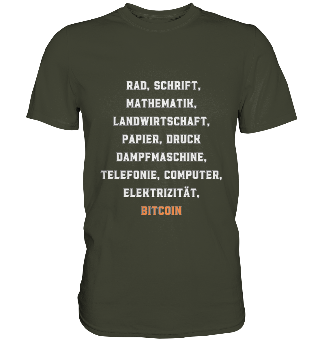 Erfindungen vom Rad bis zu BITCOIN - Premium Shirt