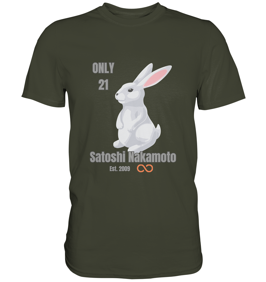 SATOSHI NAKAMOTO Est. 2009 (unendlich) ONLY 21- LADIES COLLECTION 21% automat. Rabatt bis zum Halving 2024  - Premium Shirt