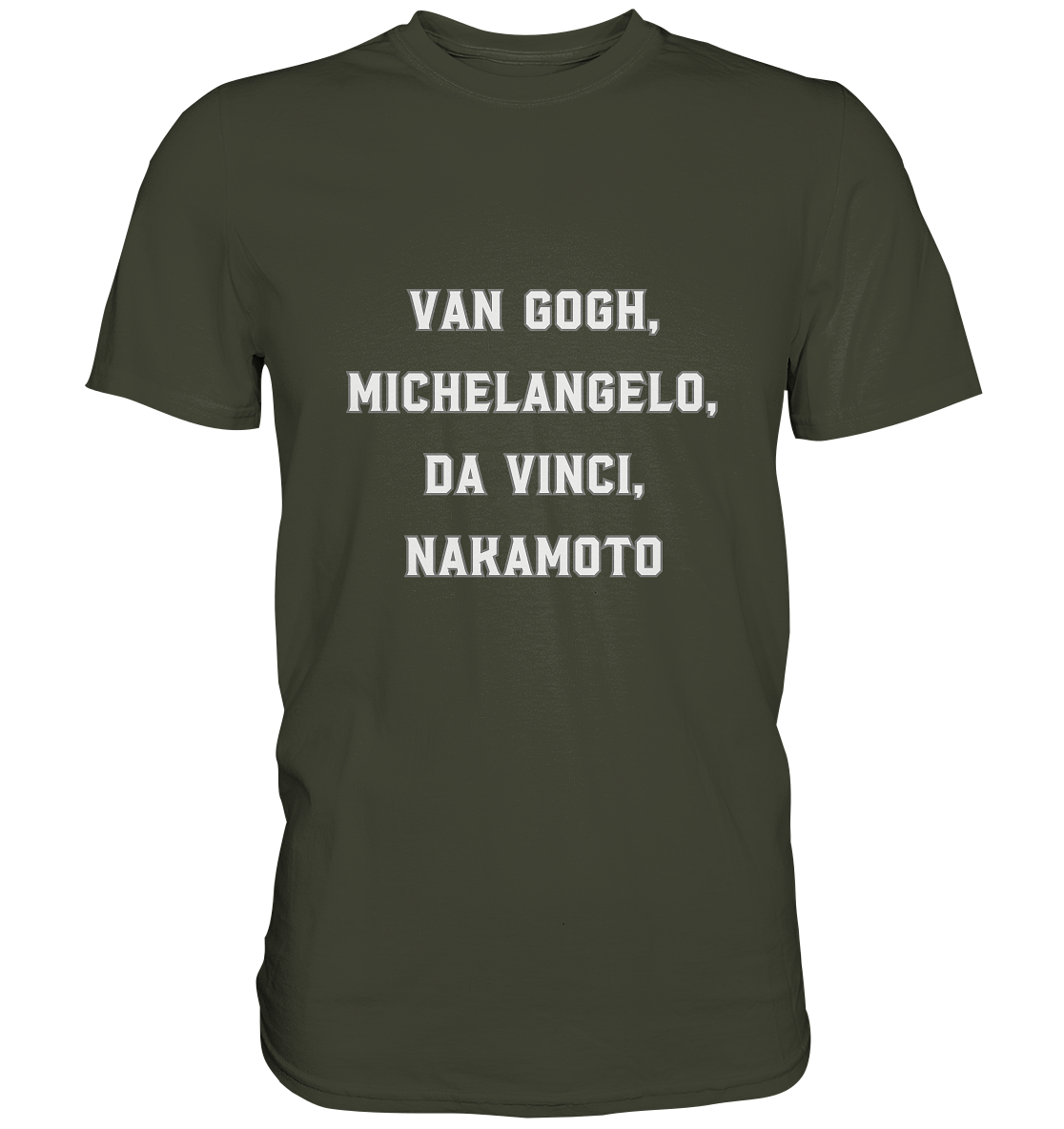 van Gogh, Michelangelo, da Vinci, Nakamoto - Premium Shirt