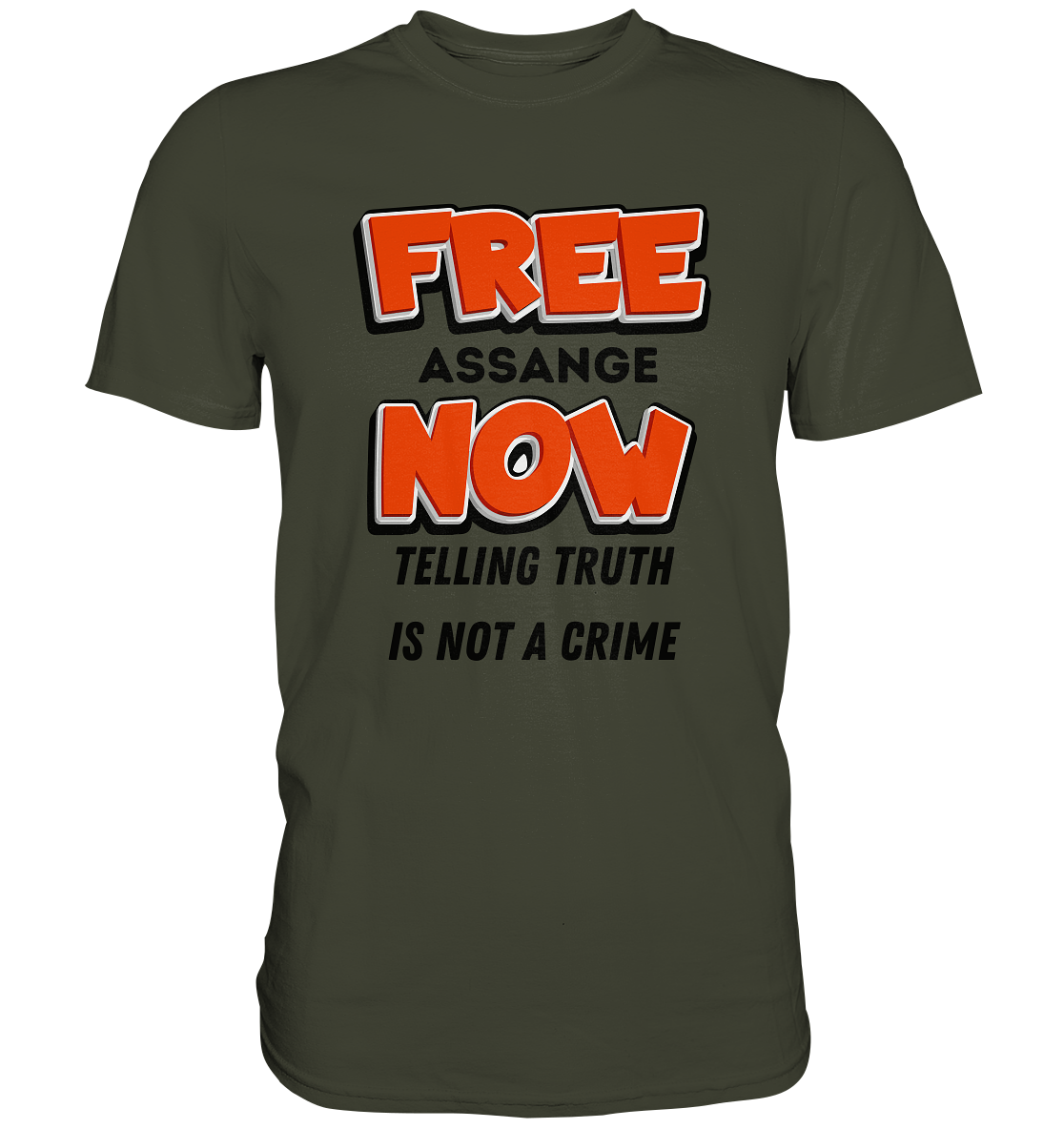 FREE ASSANGE NOW - TELLING TRUTH IS NOT A CRIME - Premium Shirt