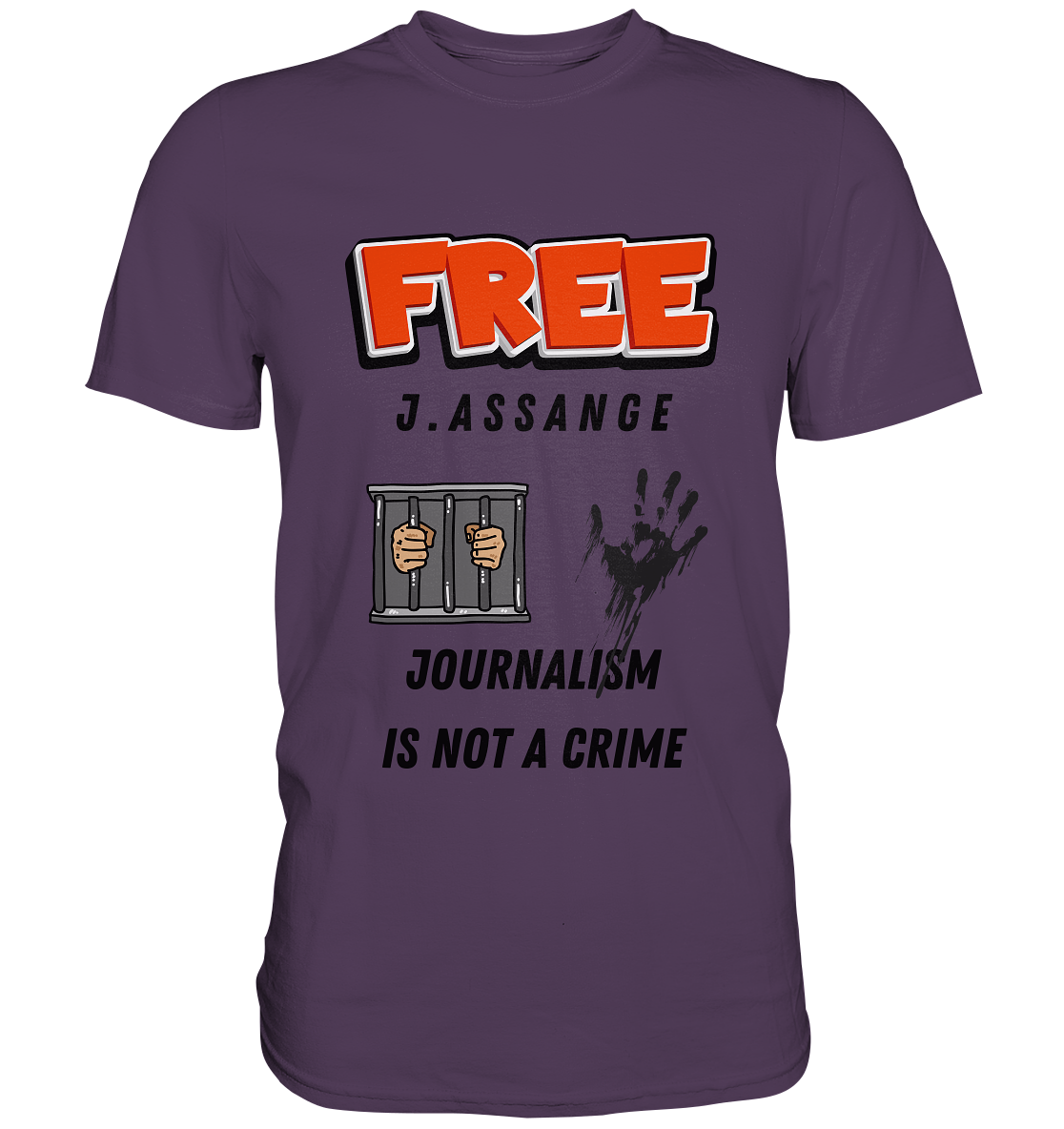 FREE J. ASSANGE - JOURNALISM IS NOT CRIME (2 Grafiken) - Ladies Collection 21% Rabatt bis zum Halving 2024) - Premium Shirt