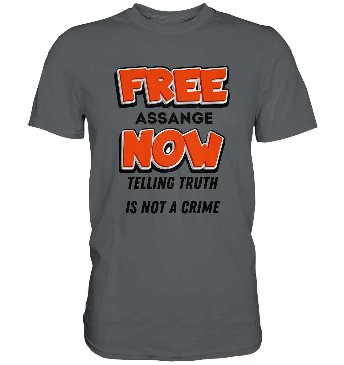 FREE ASSANGE NOW - TELLING TRUTH IS NOT A CRIME - Premium Shirt