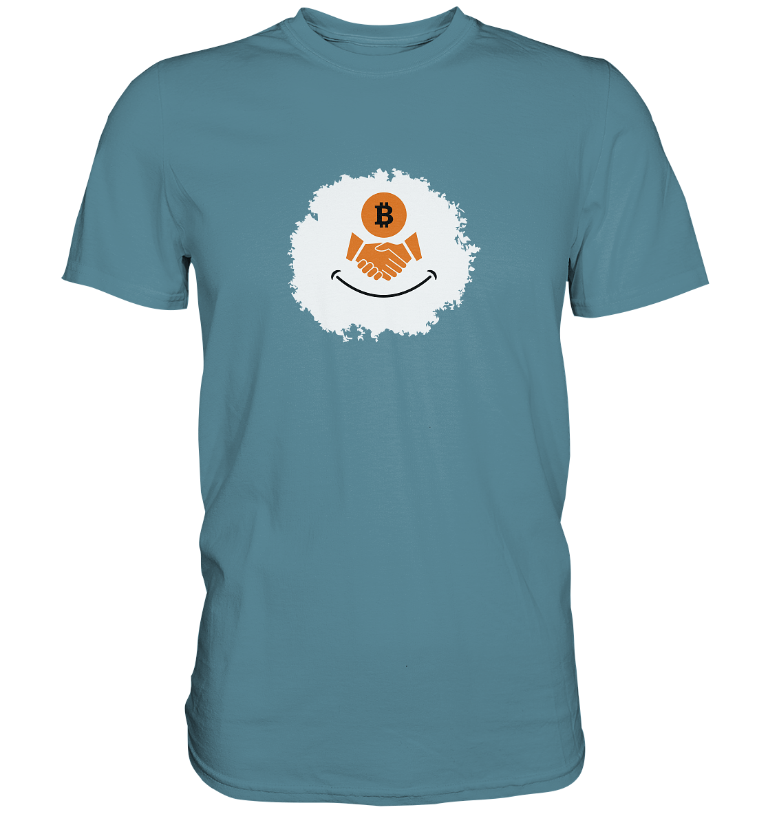 Smiley Bitcoin handshake - (Ladies Collection 21% Rabatt bis zum Halving 2024) - Premium Shirt