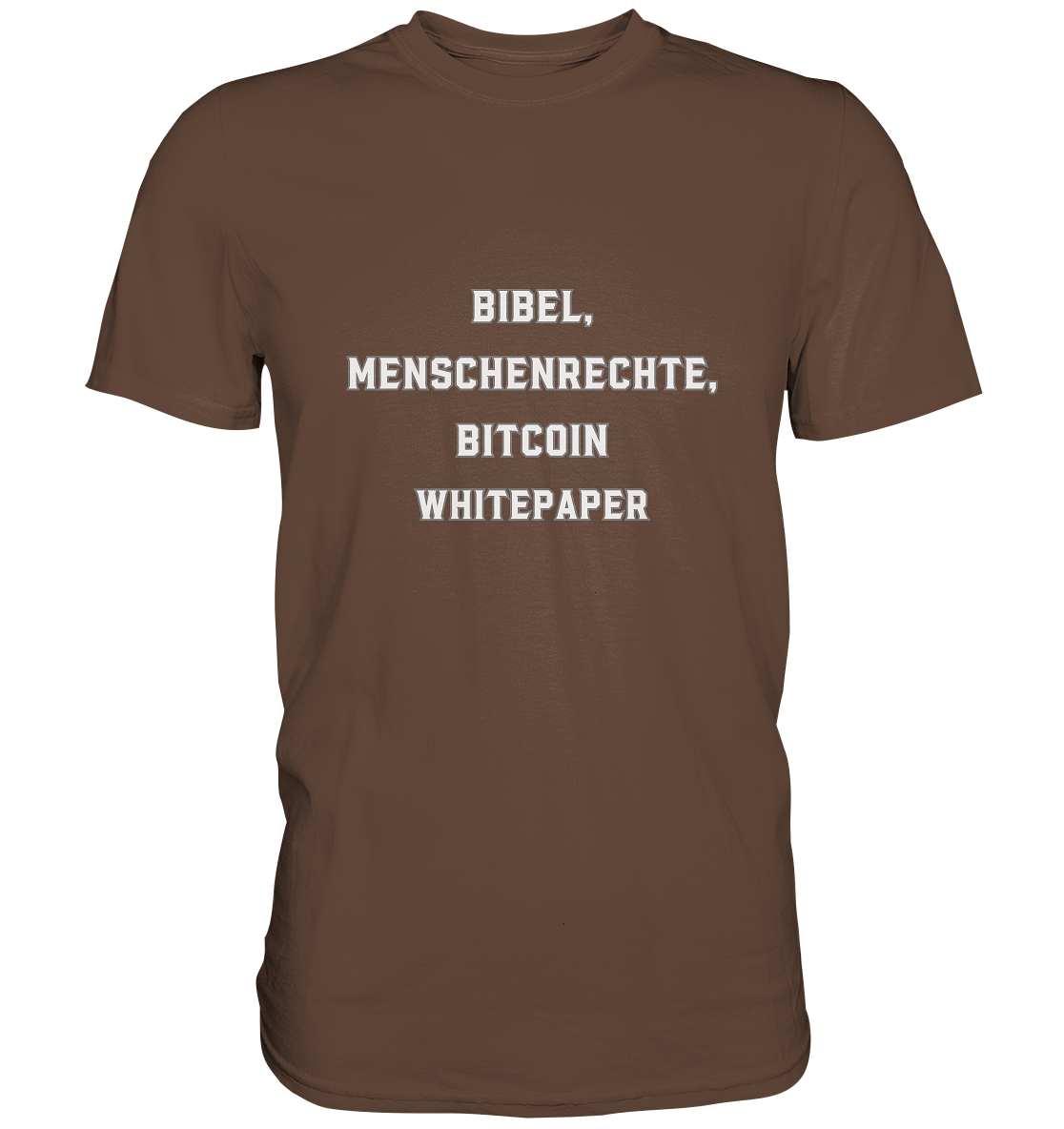 BIBEL, MENSCHENRECHTE, BITCOIN WHITEPAPER - Premium Shirt