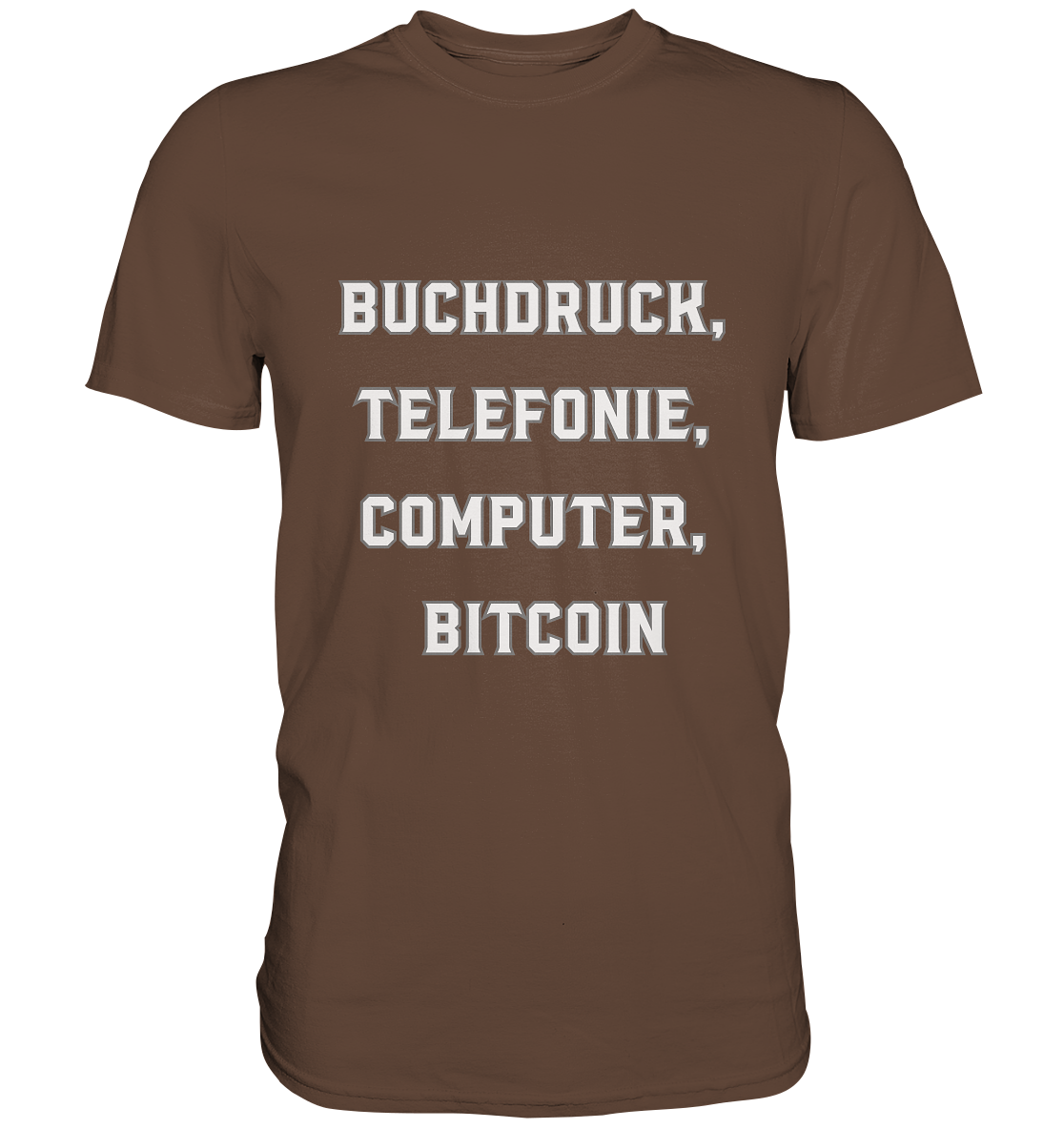 Buchdruck, Telefonie, Computer, Bitcoin  - Premium Shirt