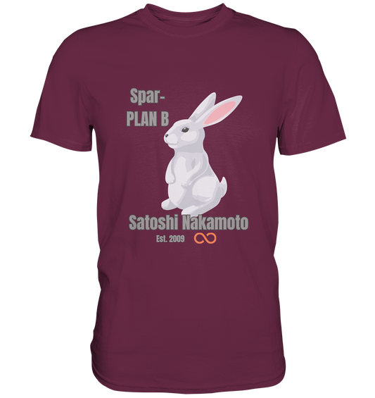 Spar-PLAN B SATOSHI NAKAMOTO Est. 2009 (unendlich) - LADIES COLLECTION 21% automat. Rabatt bis zum Halving 2024  - Premium Shirt