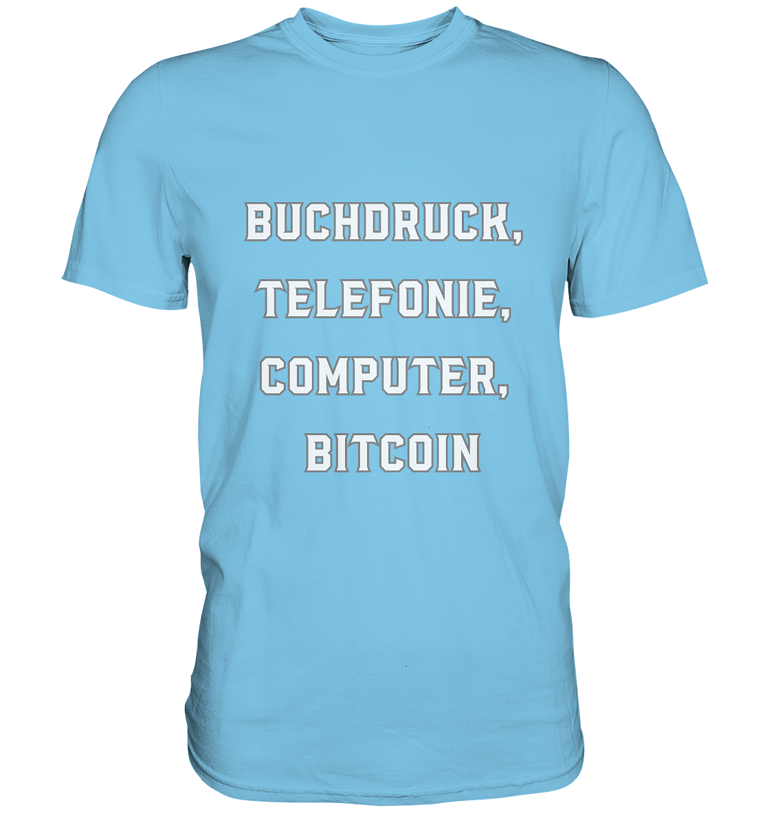 Buchdruck, Telefonie, Computer, Bitcoin  - Premium Shirt