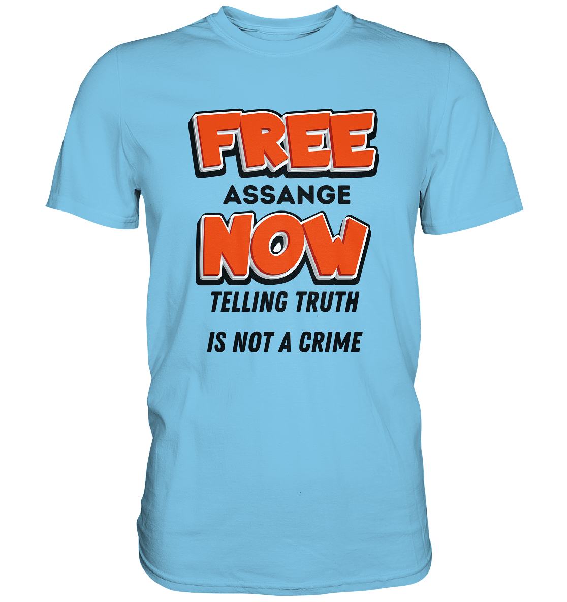 FREE ASSANGE NOW - TELLING TRUTH IS NOT A CRIME - Premium Shirt