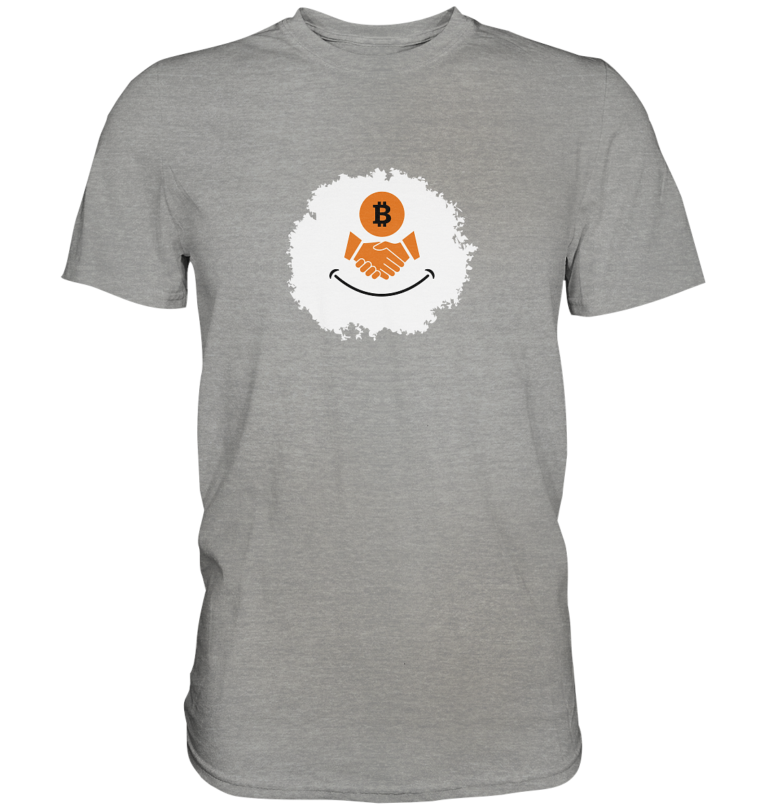 Smiley Bitcoin handshake - (Ladies Collection 21% Rabatt bis zum Halving 2024) - Premium Shirt