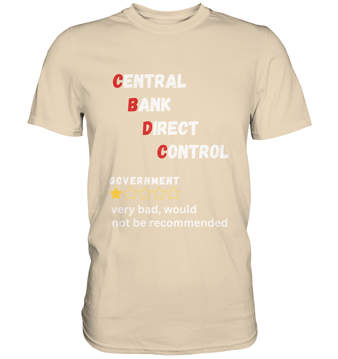 CENTRAL BANK DIRECT CONTROL - Government... not be recommended (Ladies Collection 21% Rabatt bis zum Halving 2024)  - Premium Shirt